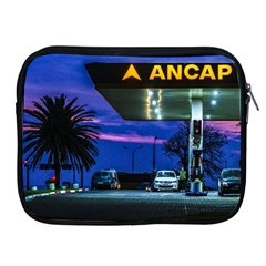 Night Scene Gas Station Building, Montevideo, Uruguay Apple Ipad 2/3/4 Zipper Cases by dflcprintsclothing