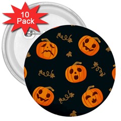 Halloween 3  Buttons (10 Pack)  by Sobalvarro