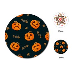 Halloween Playing Cards Single Design (round) by Sobalvarro