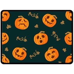 Halloween Fleece Blanket (large)  by Sobalvarro