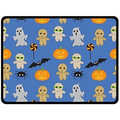 Halloween Double Sided Fleece Blanket (large)  by Sobalvarro