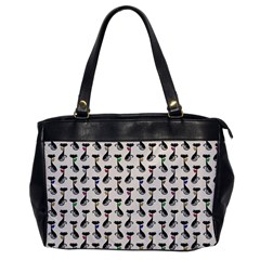 Lady Cat Pattern, Cute Cats Theme, Feline Design Oversize Office Handbag by Casemiro