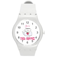 Your Tea-riffic Round Plastic Sport Watch (m) by CuteKingdom