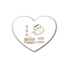 Tea Hee Hee Heart Coaster (4 Pack) 