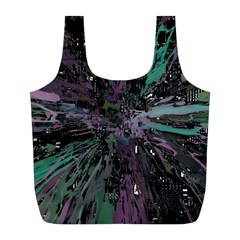 Glitched Out Full Print Recycle Bag (L)