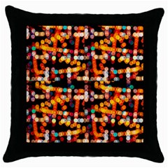 Multicolored Bubbles Print Pattern Throw Pillow Case (black) by dflcprintsclothing