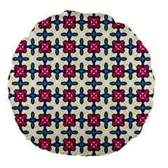 Geometric Large 18  Premium Flano Round Cushions