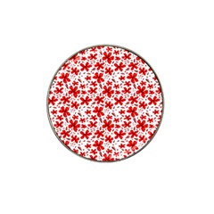 Red Flowers Hat Clip Ball Marker by CuteKingdom