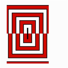 Square Maze Red Large Garden Flag (two Sides)