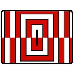 Square Maze Red Double Sided Fleece Blanket (large)  by tmsartbazaar