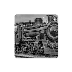 Steam Locomotive, Montevideo, Uruguay Square Magnet by dflcprintsclothing