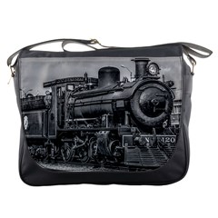 Steam Locomotive, Montevideo, Uruguay Messenger Bag by dflcprintsclothing