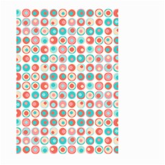 Aqua Coral Circles Large Garden Flag (two Sides) by CuteKingdom