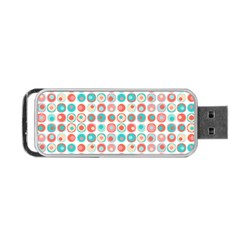 Aqua Coral Circles Portable Usb Flash (one Side) by CuteKingdom