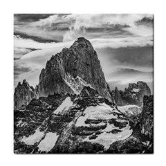 Fitz Roy And Poincenot Mountains, Patagonia Argentina Tile Coaster by dflcprintsclothing