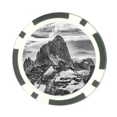 Fitz Roy And Poincenot Mountains, Patagonia Argentina Poker Chip Card Guard by dflcprintsclothing