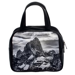 Fitz Roy And Poincenot Mountains, Patagonia Argentina Classic Handbag (two Sides) by dflcprintsclothing