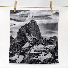 Fitz Roy And Poincenot Mountains, Patagonia Argentina Face Towel by dflcprintsclothing