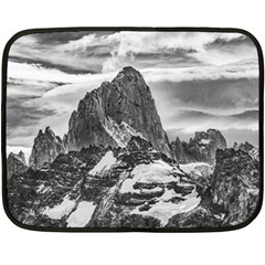 Fitz Roy And Poincenot Mountains, Patagonia Argentina Double Sided Fleece Blanket (mini)  by dflcprintsclothing