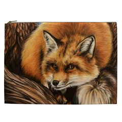 Fox Cosmetic Bag (xxl) by ArtByThree