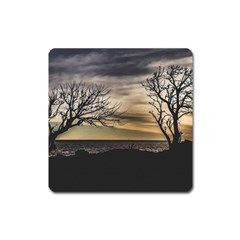 Coastal Sunset Scene At Montevideo City, Uruguay Square Magnet by dflcprintsclothing