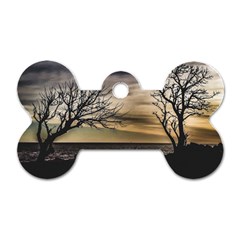 Coastal Sunset Scene At Montevideo City, Uruguay Dog Tag Bone (one Side) by dflcprintsclothing