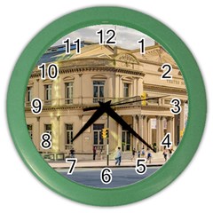 Solis Theater Exterior View, Montevideo, Uruguay Color Wall Clock by dflcprintsclothing