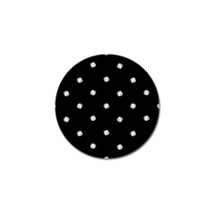 Black And White Baseball Motif Pattern Golf Ball Marker by dflcprintsclothing