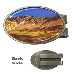 Colored Mountains Landscape, La Rioja, Argentina Money Clips (oval)  by dflcprintsclothing