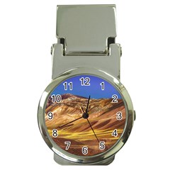 Colored Mountains Landscape, La Rioja, Argentina Money Clip Watches by dflcprintsclothing