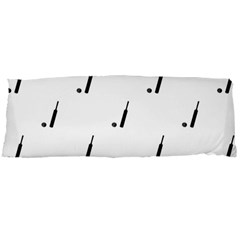 Black And White Cricket Sport Motif Print Pattern Body Pillow Case Dakimakura (two Sides) by dflcprintsclothing