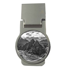 Andean Landscape At Brava Lagoon Reserve, La Rioja, Argentina Money Clips (round)  by dflcprintsclothing
