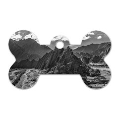 Andean Landscape At Brava Lagoon Reserve, La Rioja, Argentina Dog Tag Bone (one Side) by dflcprintsclothing