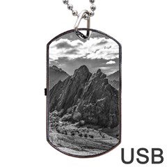 Andean Landscape At Brava Lagoon Reserve, La Rioja, Argentina Dog Tag Usb Flash (two Sides) by dflcprintsclothing