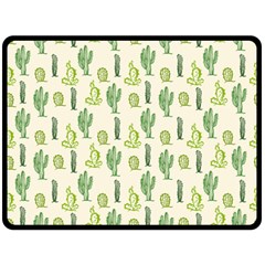 Cactus Pattern Fleece Blanket (large)  by goljakoff