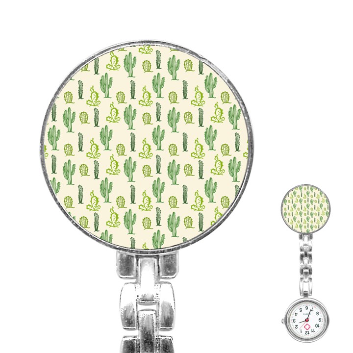 Cactus pattern Stainless Steel Nurses Watch