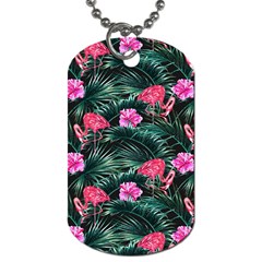 Pink flamingo Dog Tag (Two Sides)