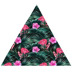 Pink flamingo Wooden Puzzle Triangle