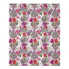 Geometric Flowers Shower Curtain 60  X 72  (medium)  by goljakoff