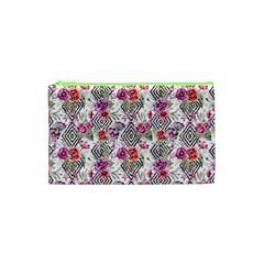 Geometric Flowers Cosmetic Bag (xs) by goljakoff