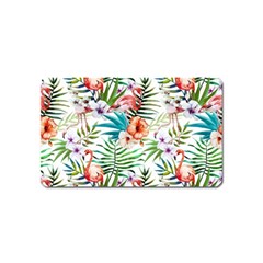 Tropical Flamingos Magnet (name Card) by goljakoff