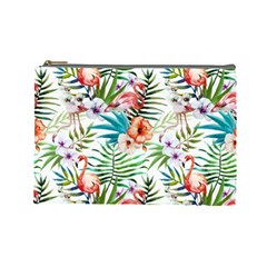 Tropical Flamingos Cosmetic Bag (large)