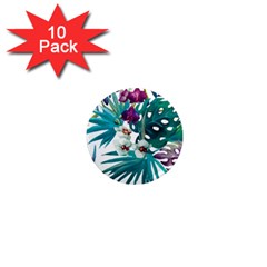 Tropical Flowers 1  Mini Magnet (10 Pack)  by goljakoff