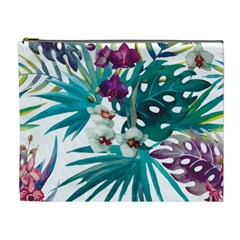 Tropical Flowers Cosmetic Bag (xl)