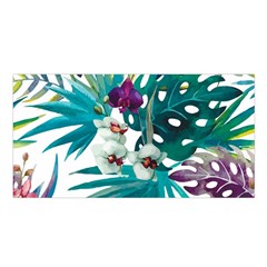 Tropical Flowers Satin Shawl by goljakoff