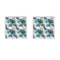 Tropical Flowers Cufflinks (square) by goljakoff