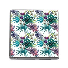 Tropical Flowers Memory Card Reader (square 5 Slot)