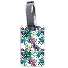 Tropical Flowers Luggage Tag (two Sides) by goljakoff