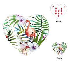 Tropical Flamingo Playing Cards Single Design (heart)