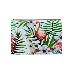 Tropical Flamingo Cosmetic Bag (medium) by goljakoff